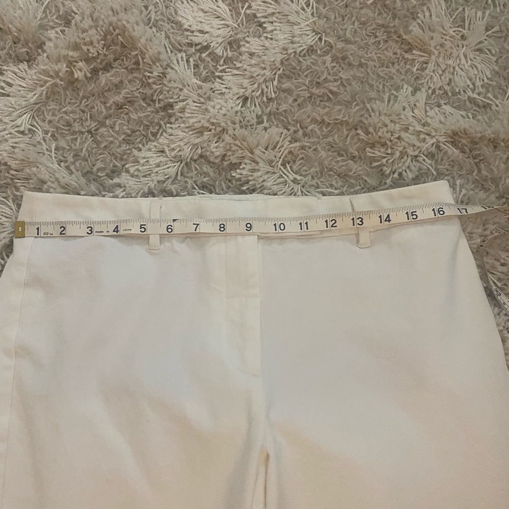 TALBOTS Cream Ankle Pants sz 12P - Picture 3 of 6